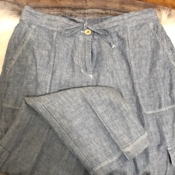 Tommy Bahama Pants - Tommy Bahama linen chambray cropped pants